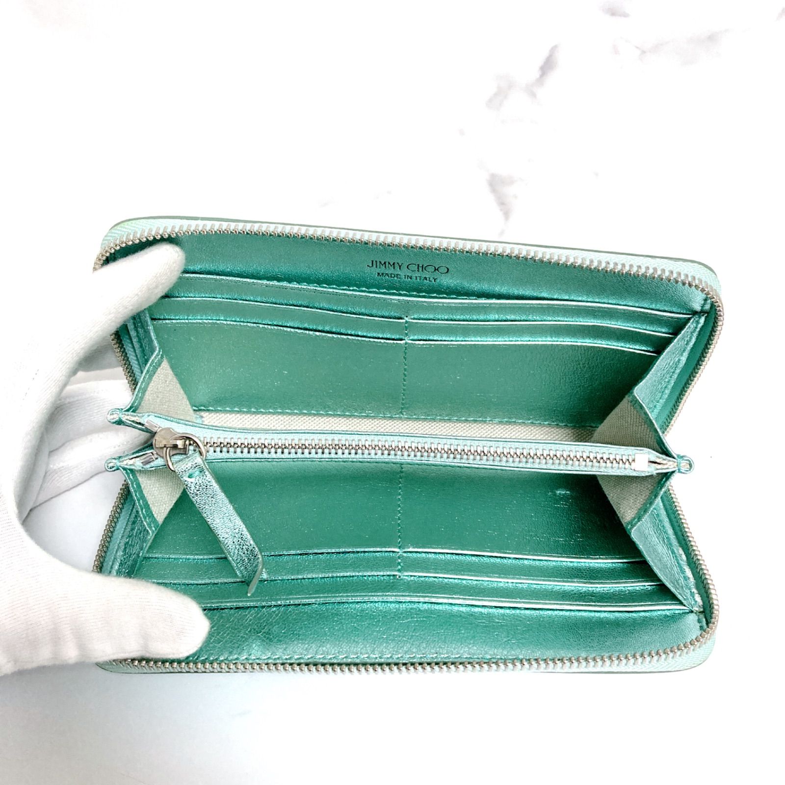 ☆ 【美品】 JIMMY CHOO ジミーチュウ 財布 ウォレット ラウンド 