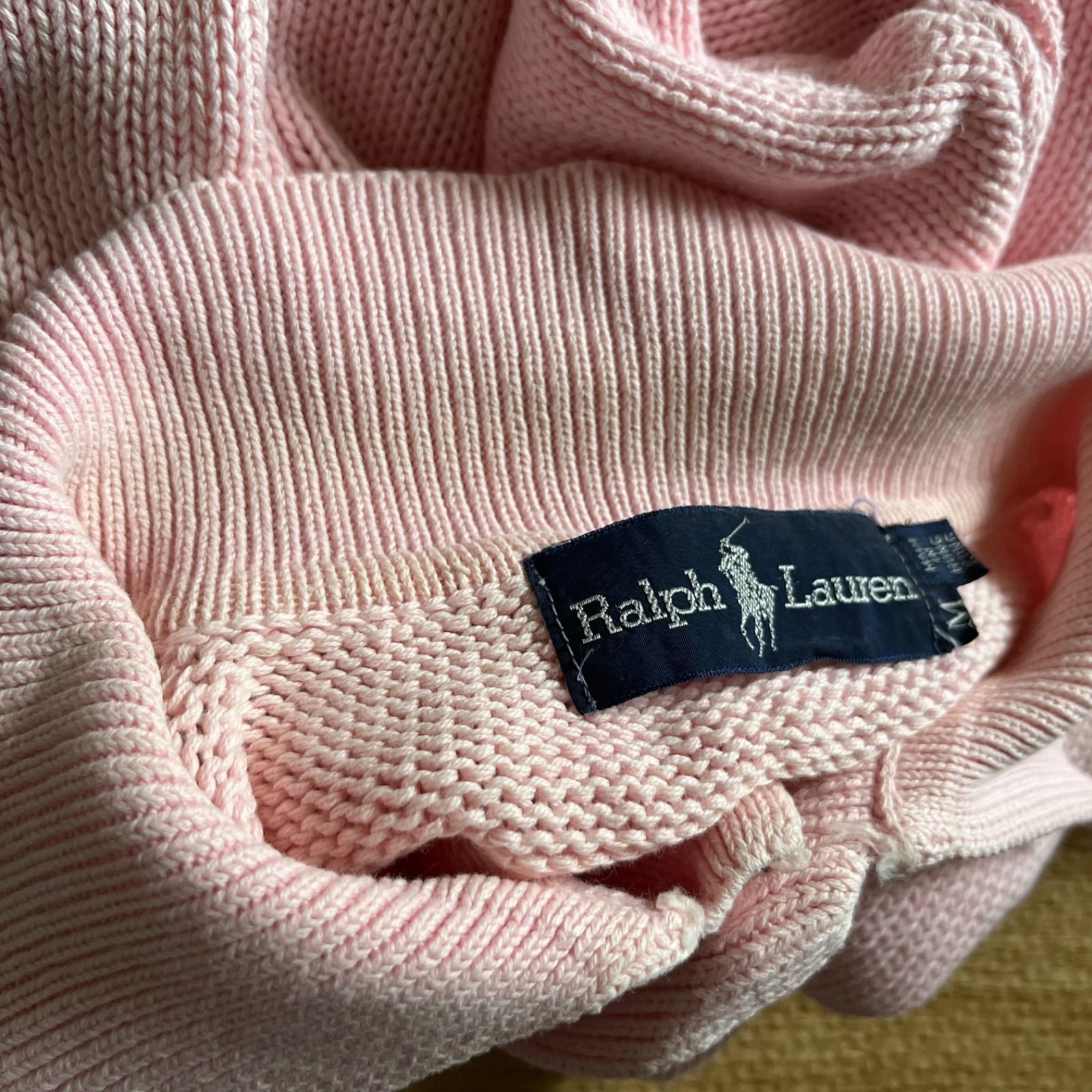 ラルフローレン　メンズ　半袖ニット ラルフローレン RALPH LAUREN ポロシャツ ニット 半袖 L 紺 /KN