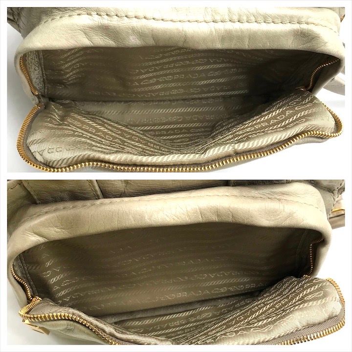 PRADA プラダ 三角ロゴ プレート レザー 2WAY ハンド ショルダー  