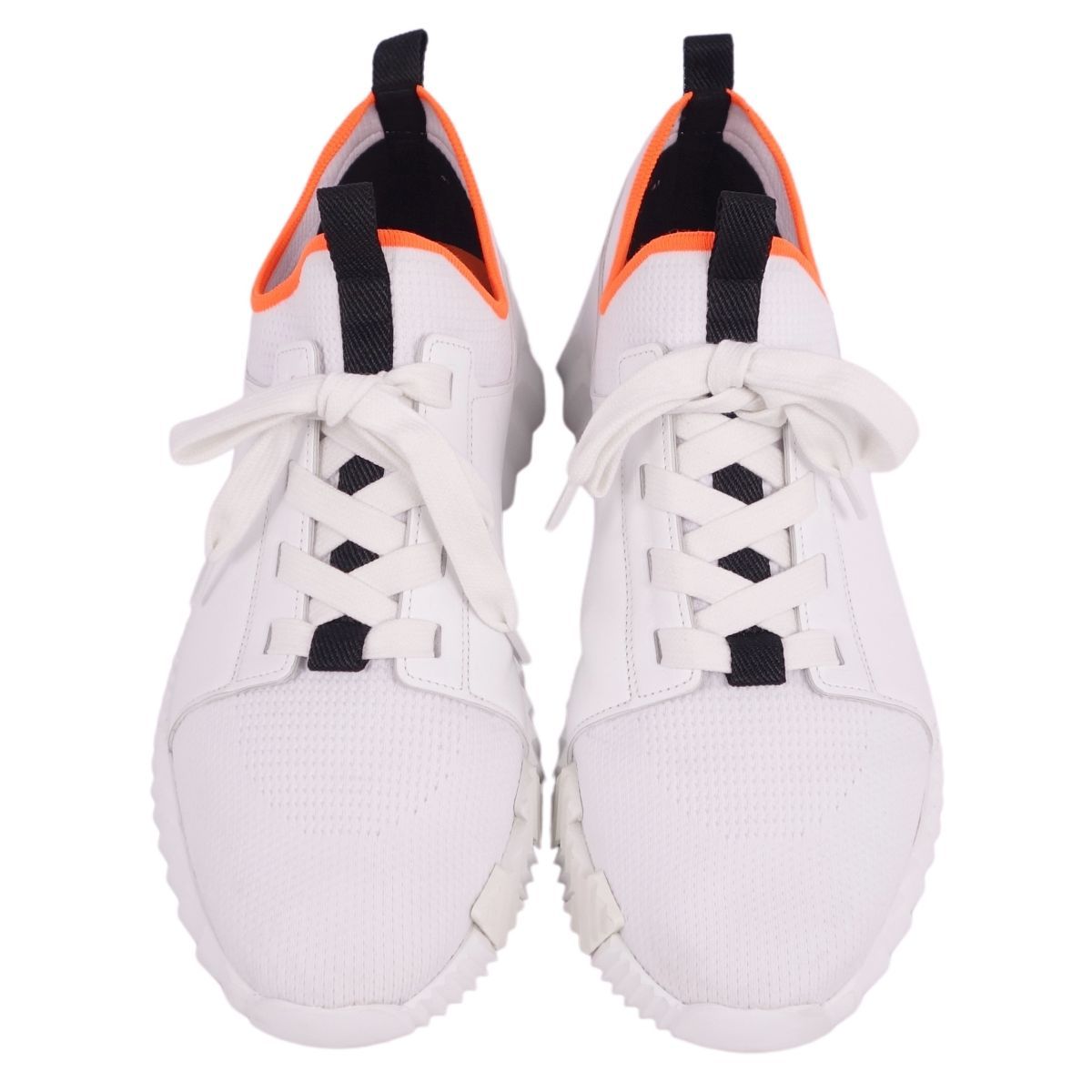 美品 エルメス HERMES スニーカー Depart デパール レースアップ 