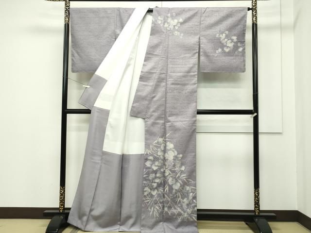 平和屋本店■極上　石川県指定無形文化財　牛首紬　白山工房　手織り　訪問着　楓　逸品　CZAA3960s5 平和屋本店□極上 石川県指定無形文化財 牛首紬 白山工房 手織り 訪問