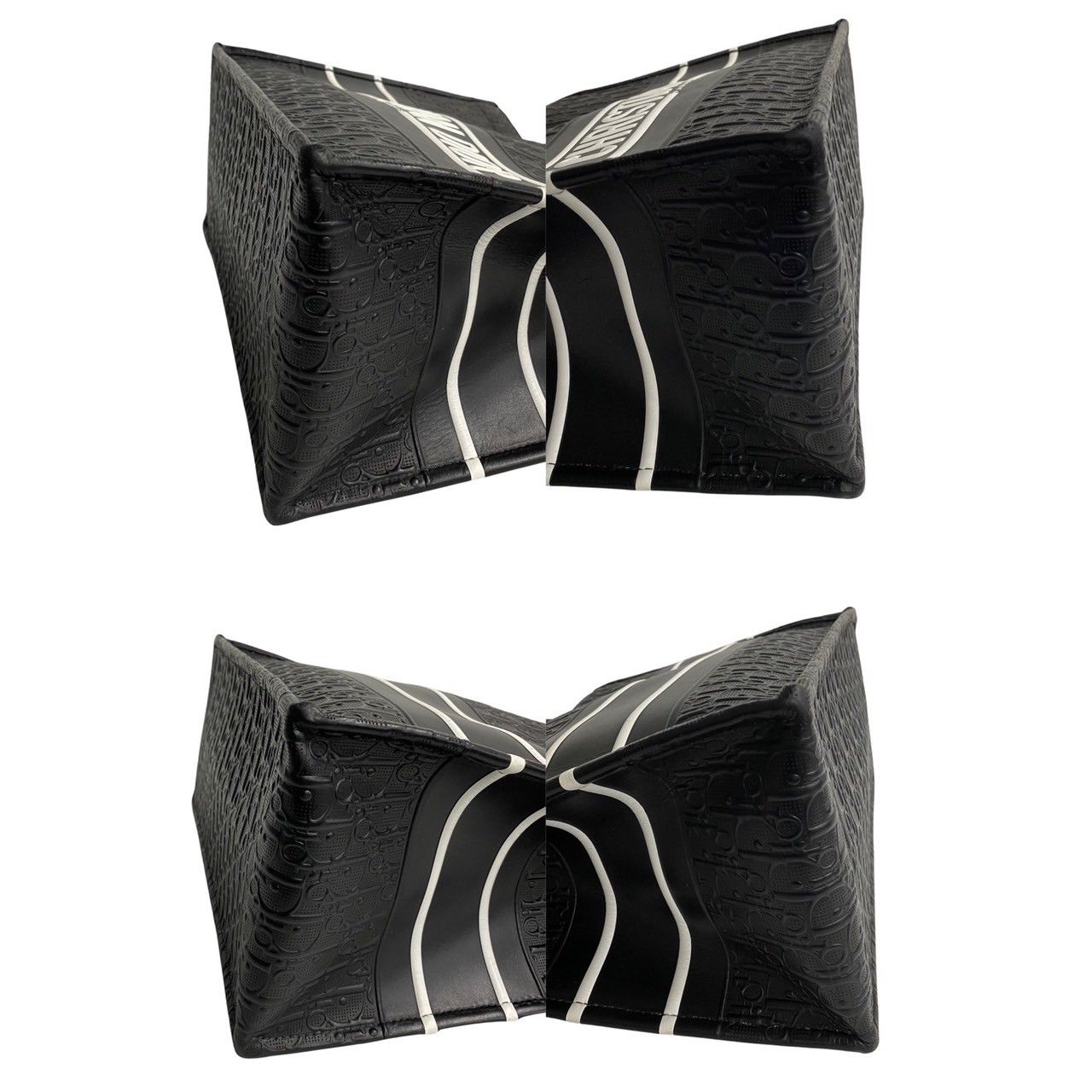 極美品✨ ディオール トロッター柄 オブリーク ロゴ金具 キャンバス ブラック 極 美品 Christian Dior ディオール オブリーク ブックトート