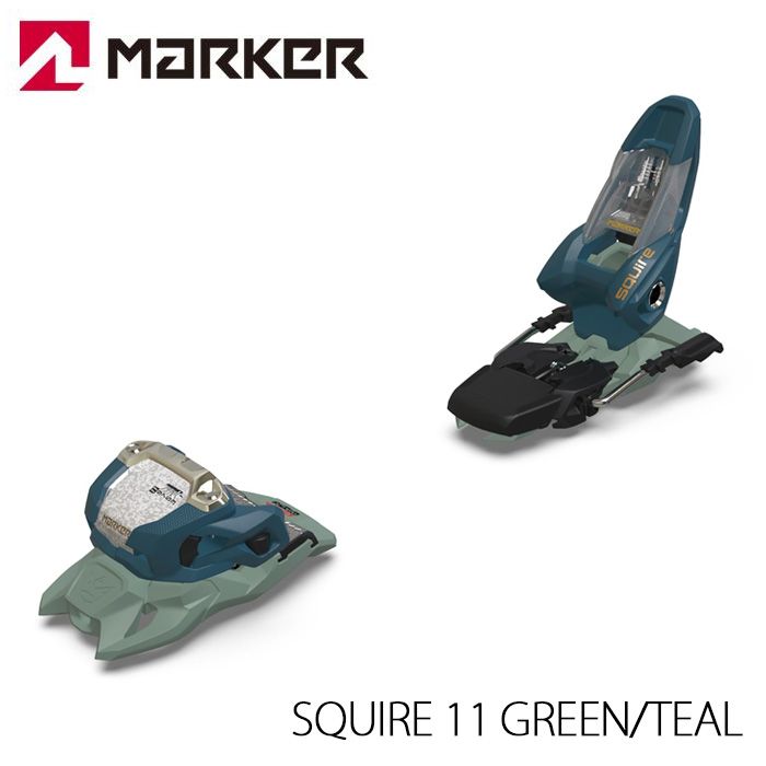 マーカー スキー ビンディング スクワイア― 23-24 MARKER SQUIRE 11 GREEN|TEAL ブレーキ幅100mm 送料無料