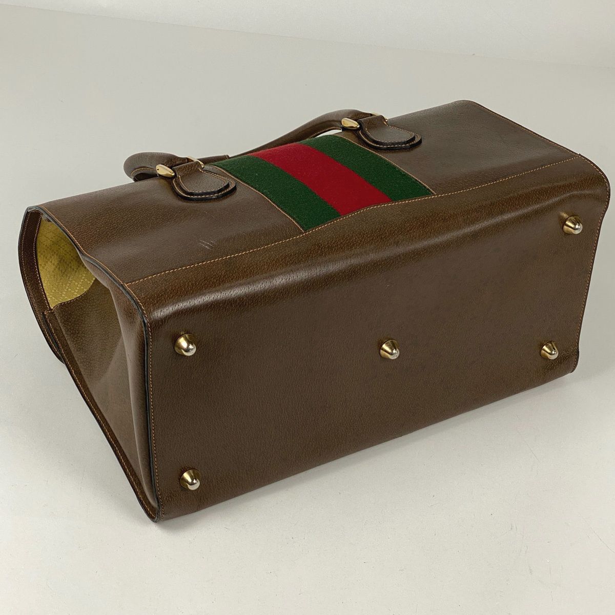 グッチ GUCCI ロゴ ボストンバッグ シェリーライン ウェブ オールド 