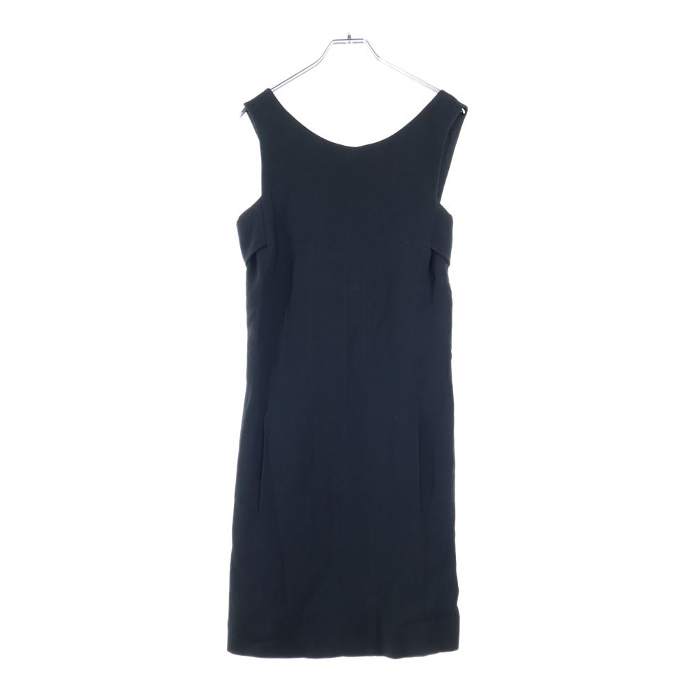 CHANEL シャネル 98P スプリング アセテート ビスコース ノースリーブ ミディアム ワンピース ブラック レディース P10394V06390