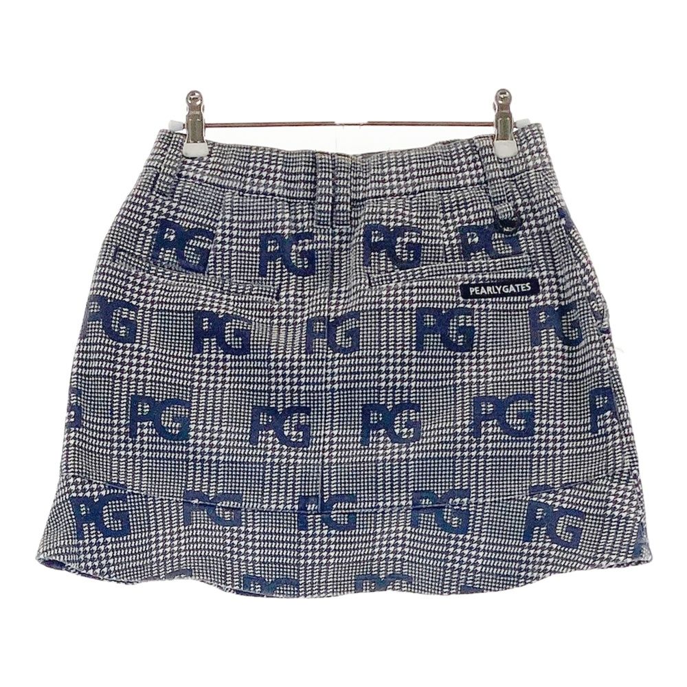 サイズ：00 PEARLY GATES パーリーゲイツ スカート 千鳥 総柄 ネイビー