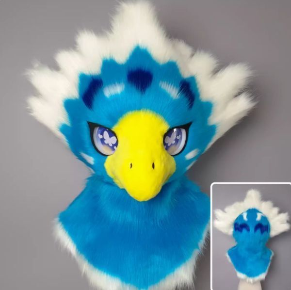 着ぐるみヘッド ウサギ耳 グレー 兎面 全頭ヘッド ケモノ マスク