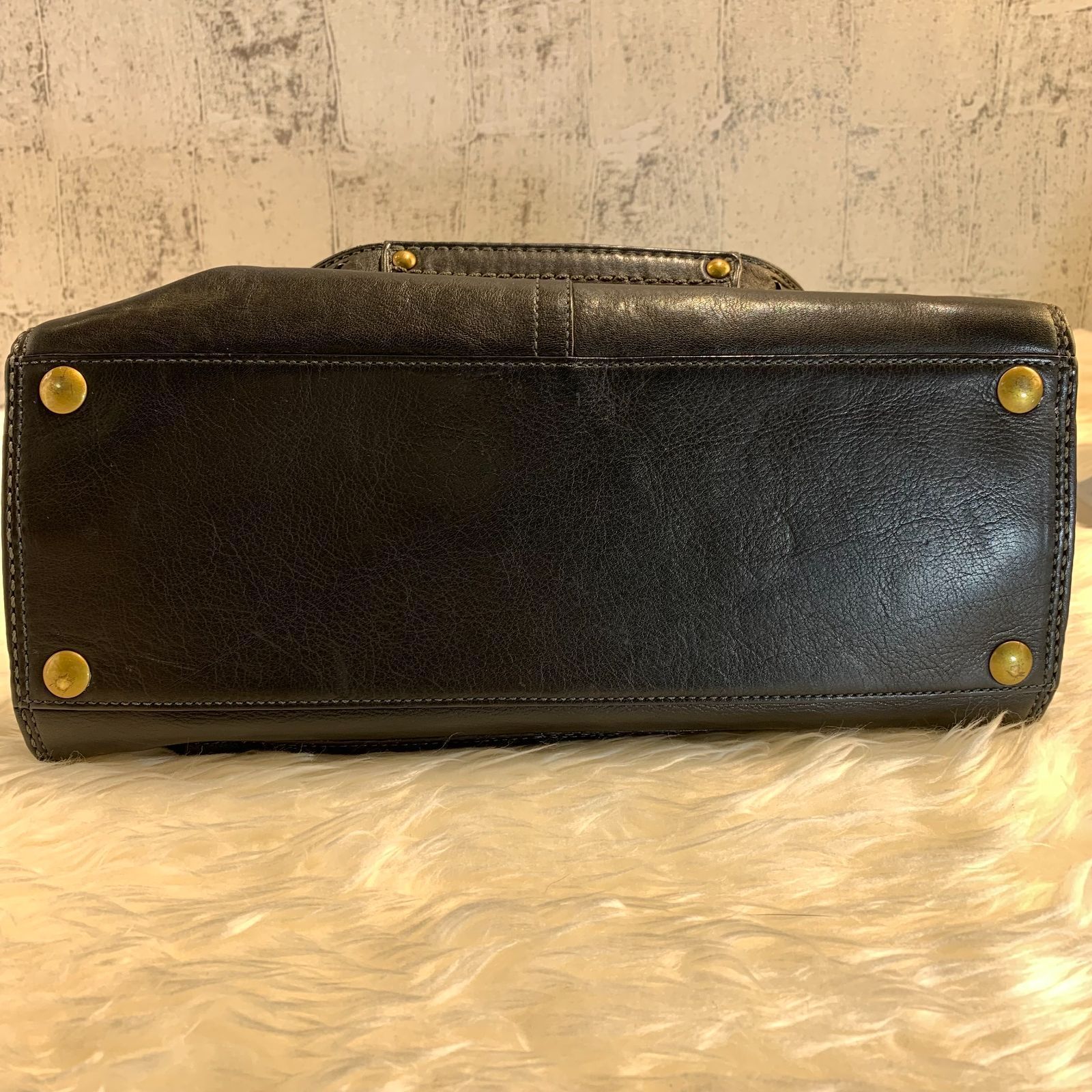 オールドコーチ 11420 マディソン レザー トートバッグ ブラック 