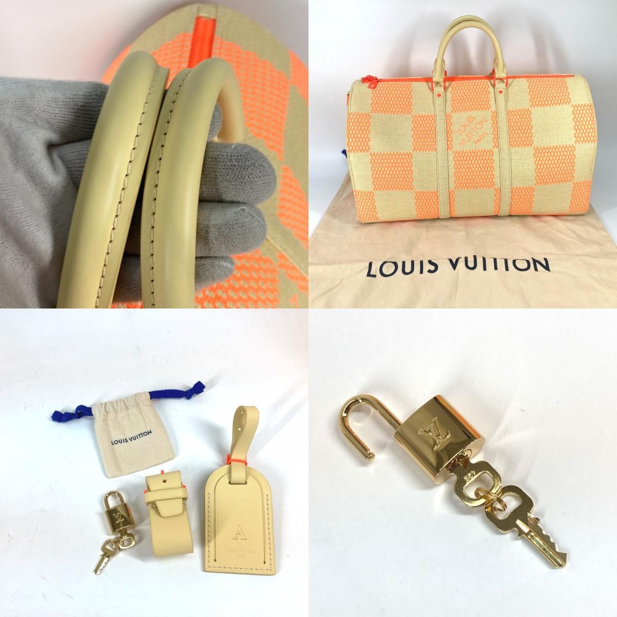 LOUIS VUITTON ルイ　ヴィトン　キーポル　ダミエ　ラフィア LOUIS VUITTON ルイヴィトンキーポルダミエラフィア