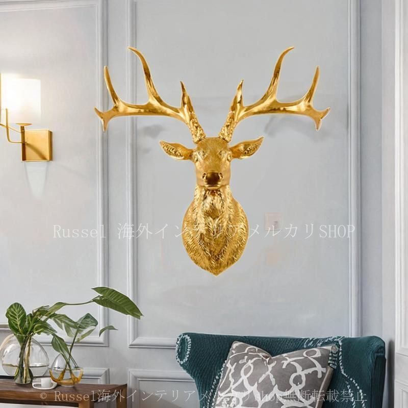 ウォール デコレーション エレガント 鹿 ハンティングトロフィー風