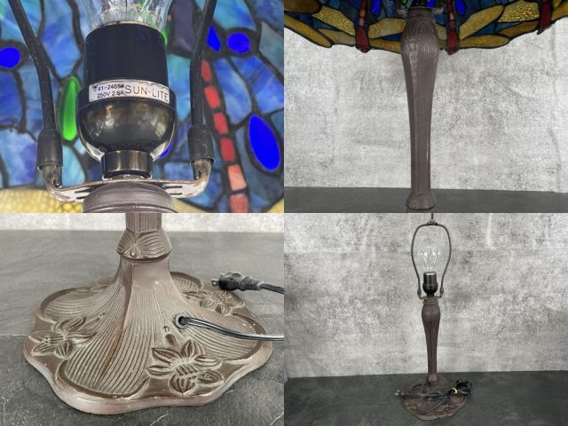 トンボ とんぼ ステンド ランプ中古赤蜻蛉 大型シェード 昭和レトロ