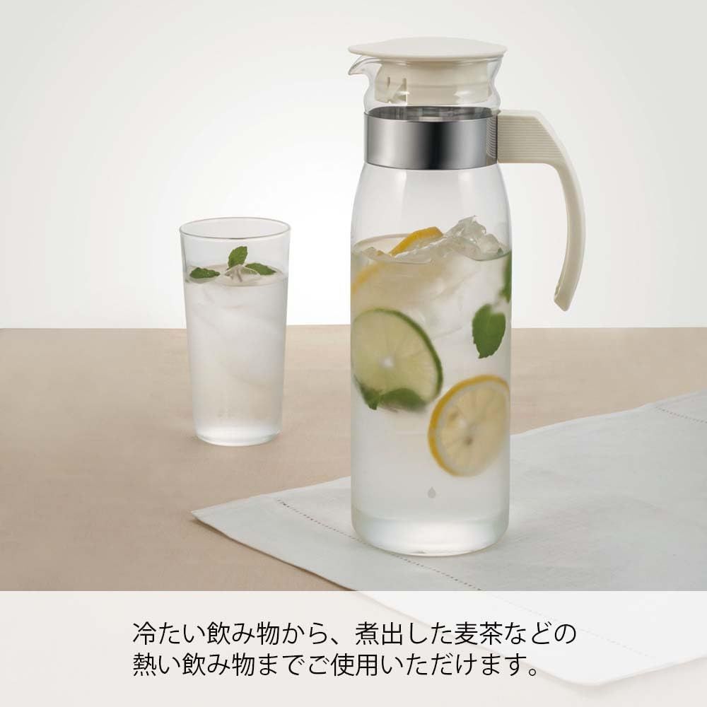 (未使用･未開封品)　HARIO (ハリオ) 冷蔵庫 ポット スリム N 1400ml オフホワイト RPLN-14-OW kmdlckf rpln-main.jpg?fitin=272:272