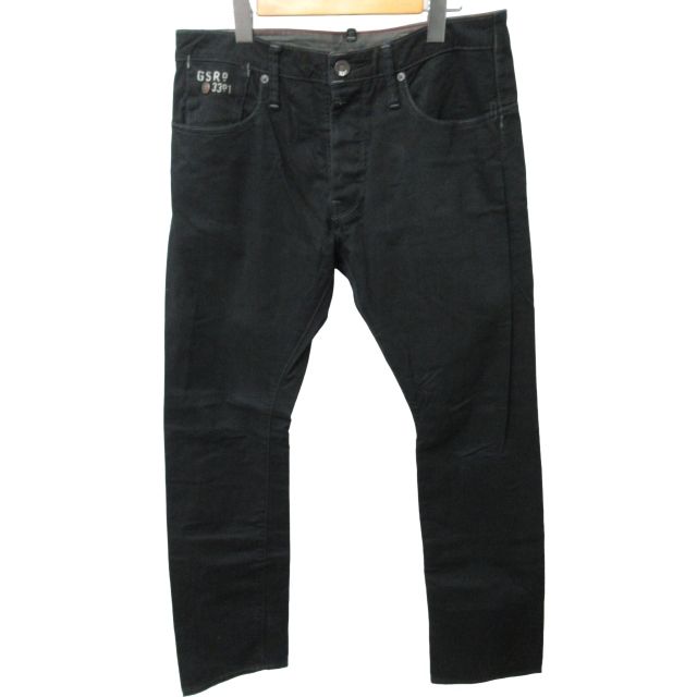 ジースターロウ G-Star RAW 330 デニム ジーンズ ボタンフライ 黒