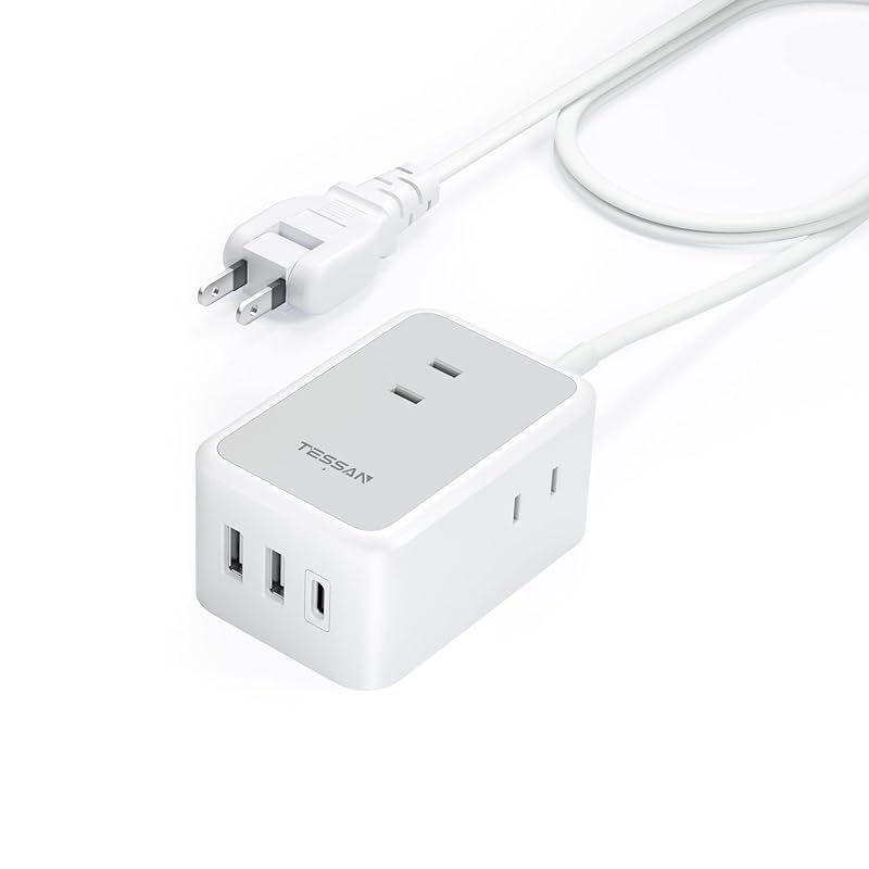 延長コード 3m TESSAN 電源タップ usb付き usb-c コンセントタップ たこあしコンセント タコ足配線 3個ACコンセント USB-C 1ポート USB-A 2ポート テーブルタップ スイングプラグ oaタップ マルチタッ