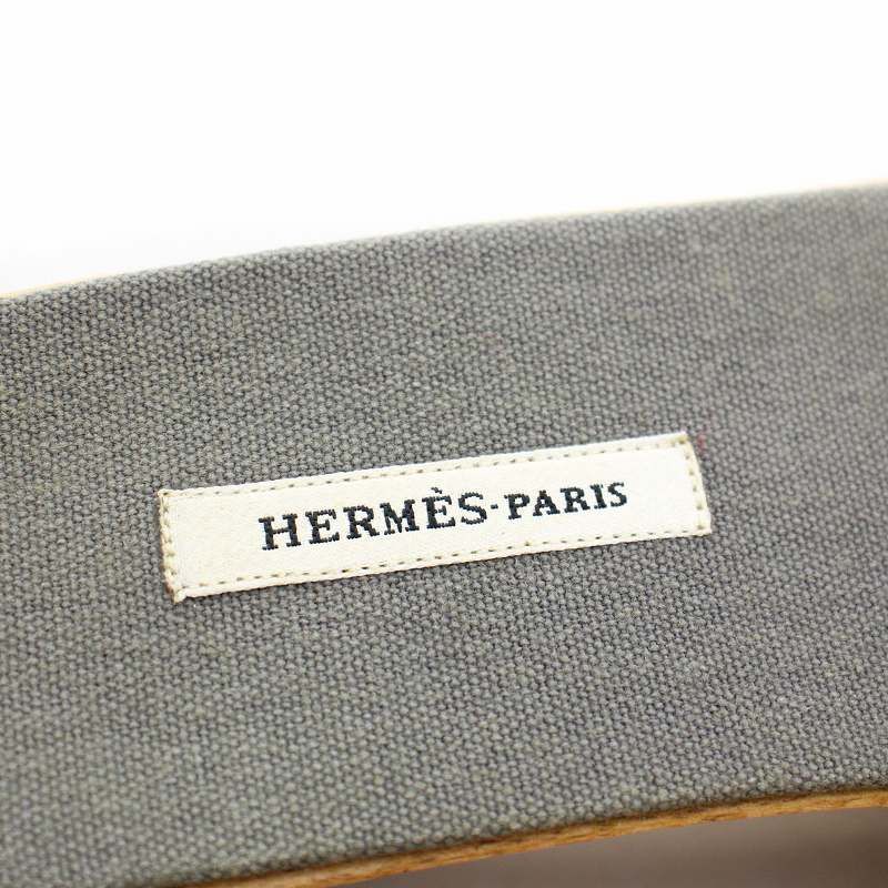 エルメス　マルジェラ期　キャンバス地フールトゥウッド　サンダル HERMES - エルメス HERMES マルジェラ期 フールトゥ サンダル