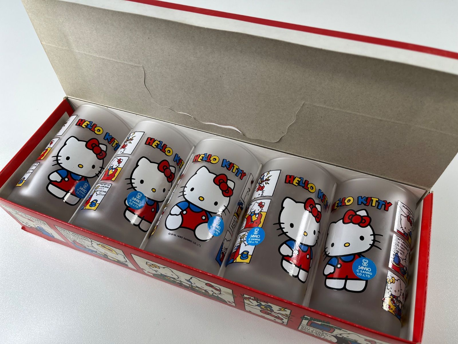 Sanrio ハローキティ フロストタンブラーセット キティちゃん グラス 5客セット レトロ 90s 長期 き
