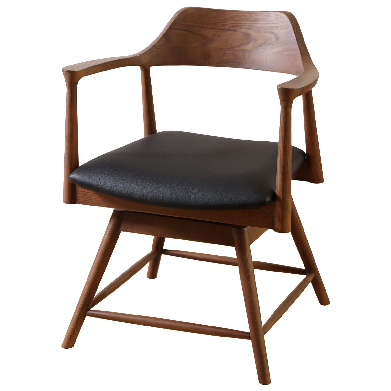 関家具 ダイニングチェア ロジャー 回転 ウォールナット色 座面