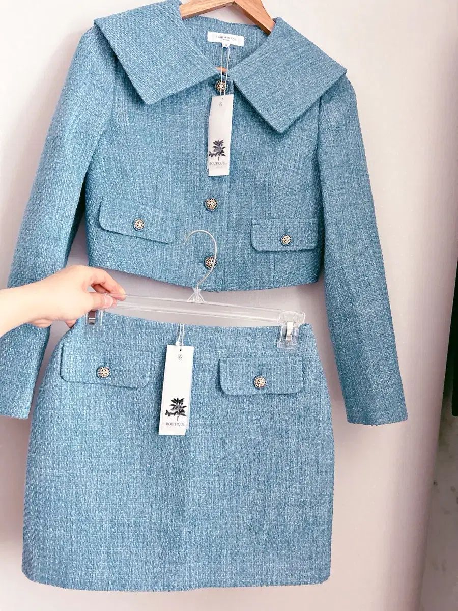 テクチェ labelle blanc ラベルルブラン リッツ ツイードセットアップ s MAAHADDERANG_COM