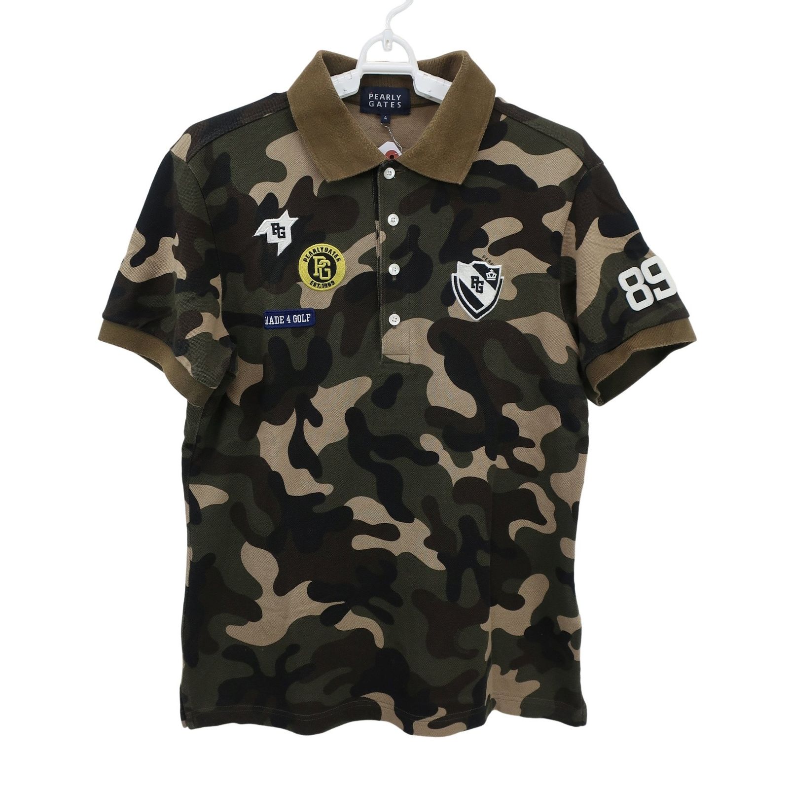 PEARLY GATES メンズ ポロシャツ サイズ4【新品】 パーリーゲイツ ポロシャツ 4番 Mサイズ サイズ：4 PEARLY GATES