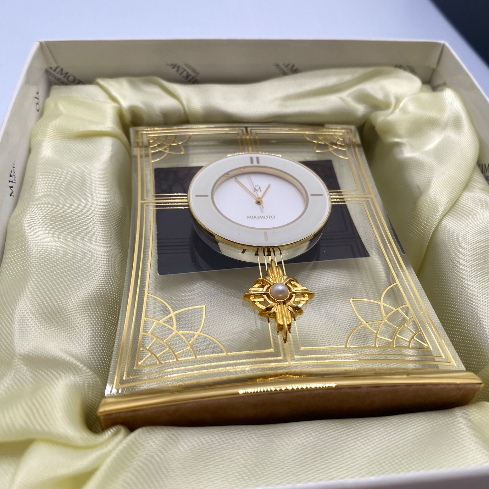 MIKIMOTO】ミキモト 置き時計 真珠付き 美品（不動品） - メルカリ
