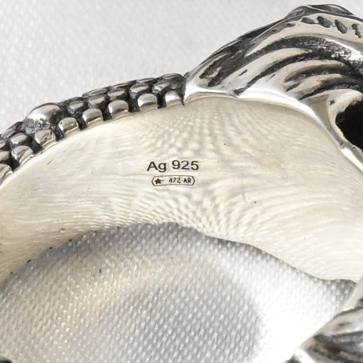 研磨済】美品 GUCCI ダブル タイガーヘッド リング グッチ 指輪 ツイン