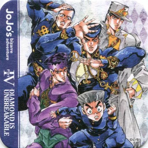中古】コースター(キャラクター) 集合(ダイヤモンドは砕けない) 「荒木