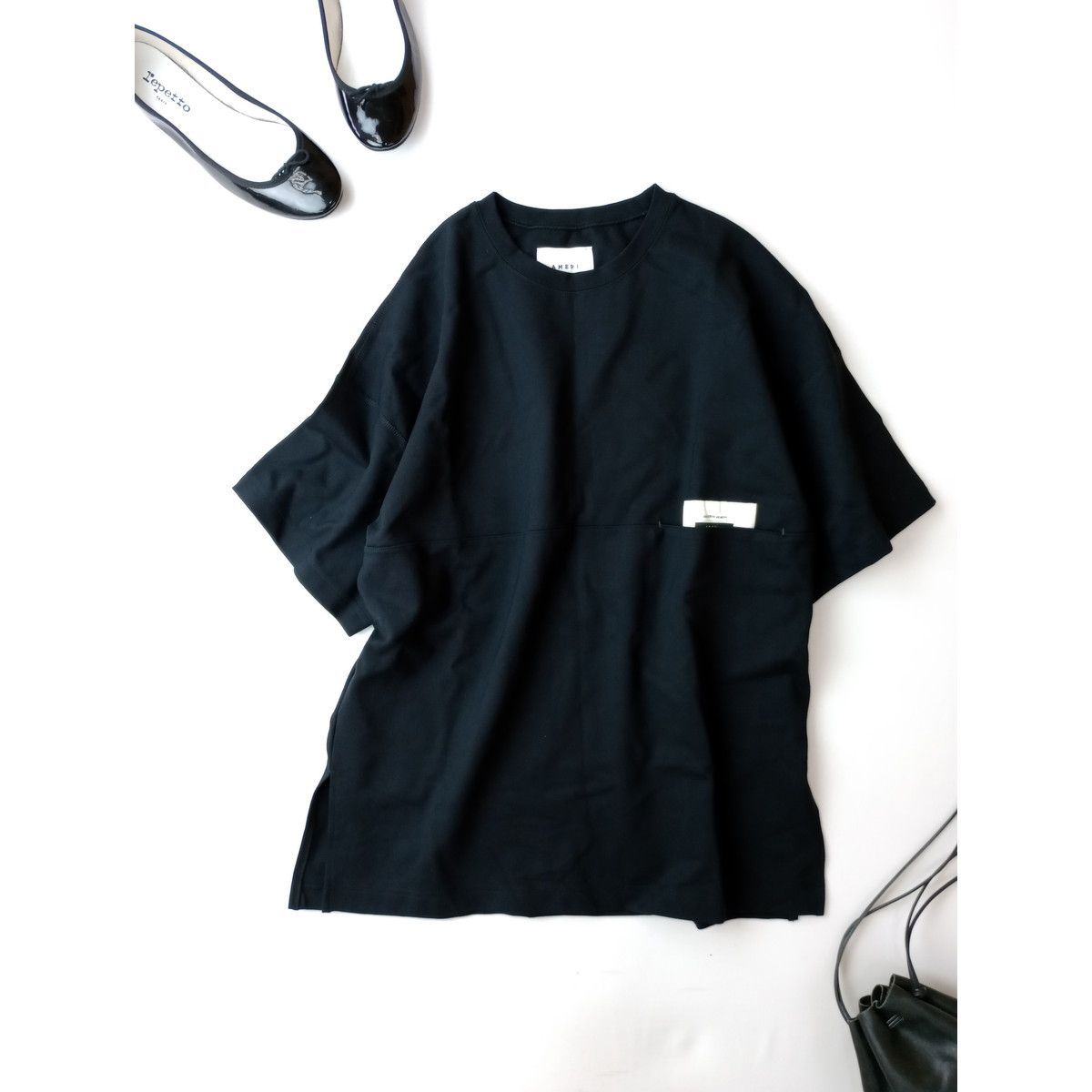 レディース【明日まで】AMERI SEAM POCKET BIG TEE - Tシャツ(半袖/袖なし)