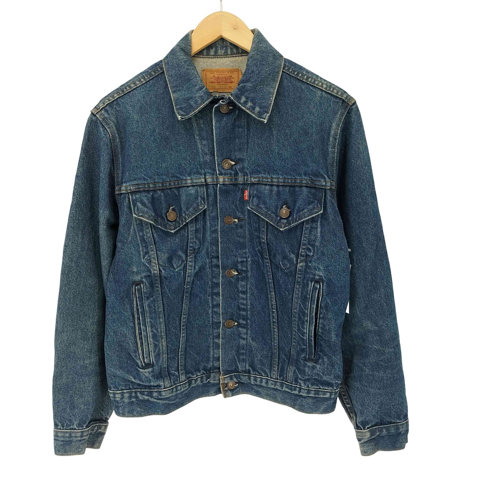 Levi's 80sトラッカージャケット 70506-0216 42 古着 70-80s USA製 Levi's 70506-0216 ハンド ポケット付 濃紺