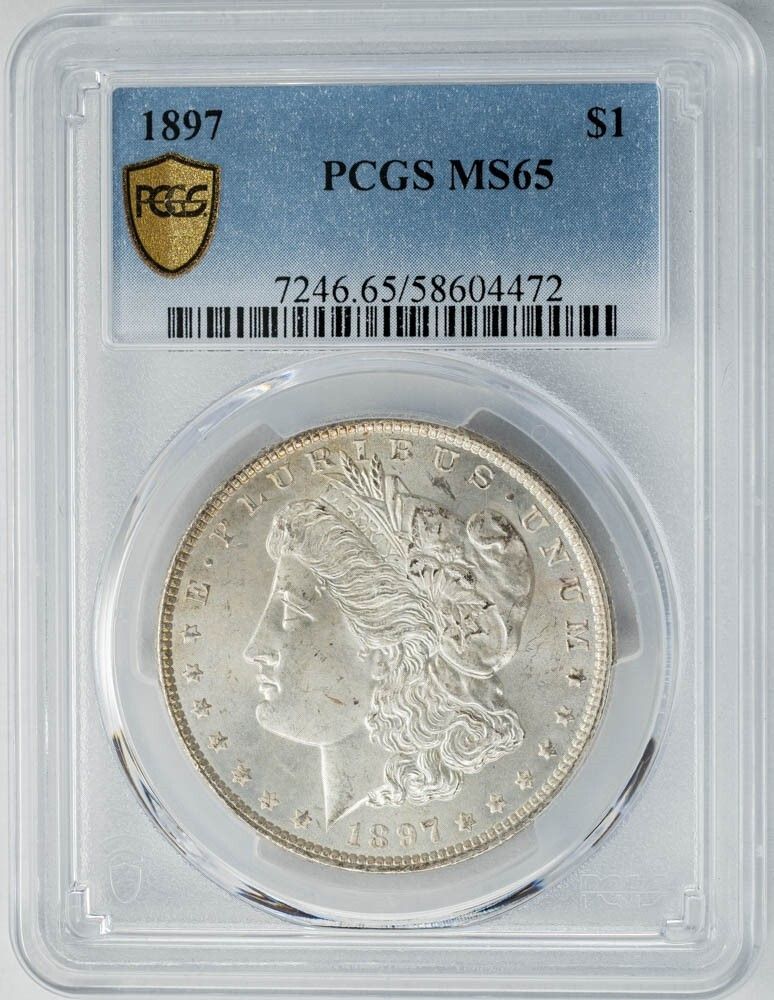 1897 Morgan Silver Dollar $ MS65 PCGS Secure 949879-5