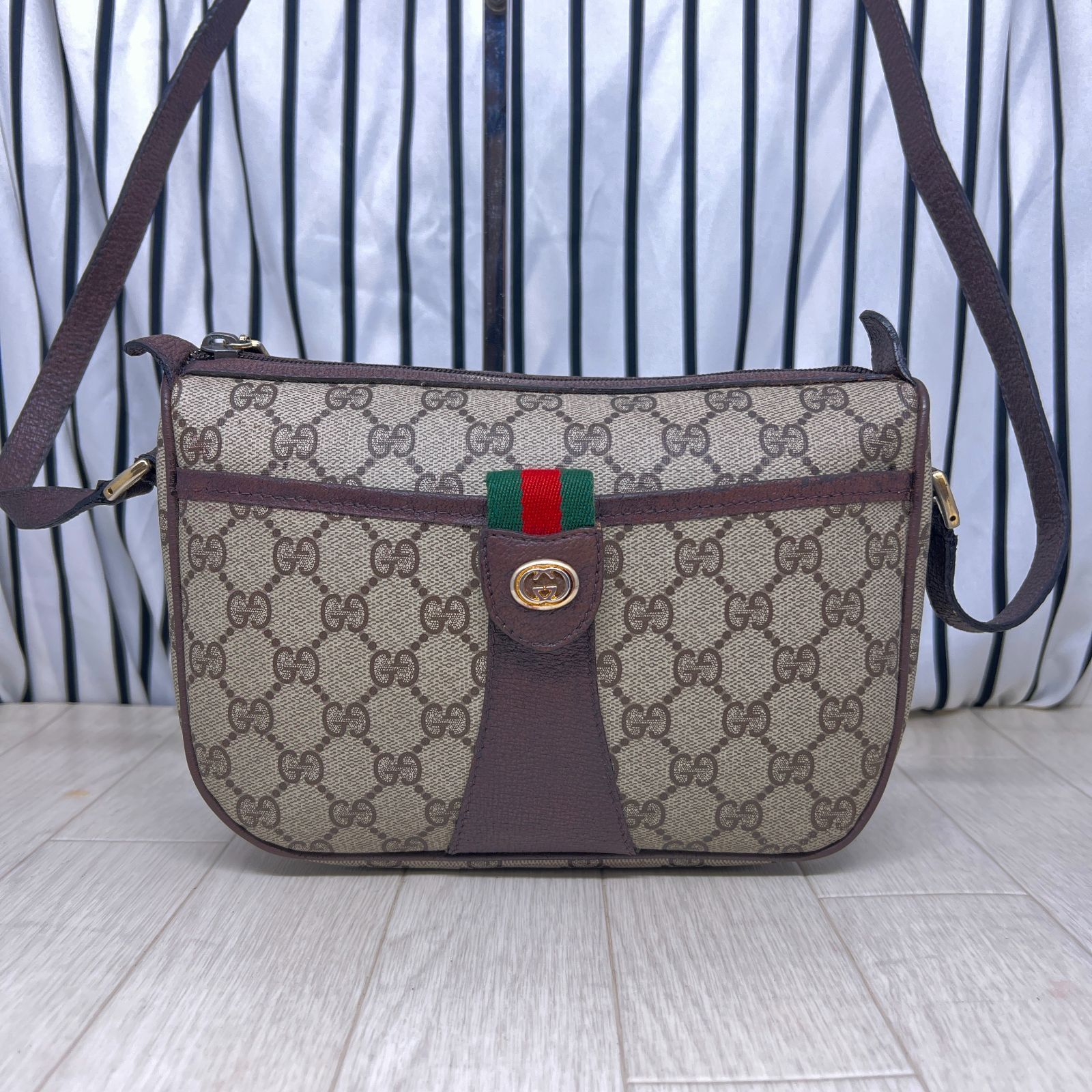 格安】GUCCI オールドグッチシェリーラインPVC斜めがけショルダー