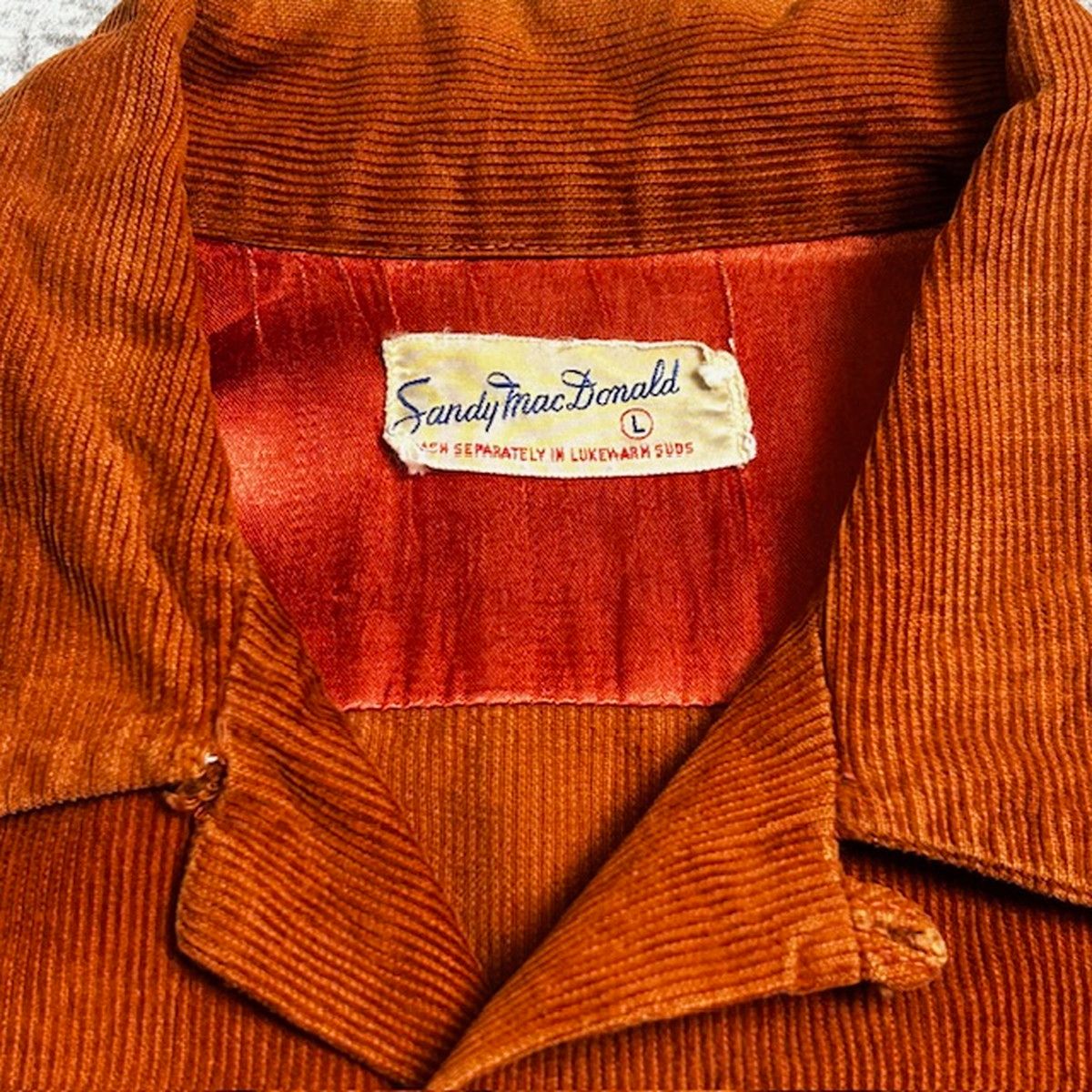 50's 60's Sandy Mac Donald コーデュロイシャツ 開襟シャツ ヴィンテージ