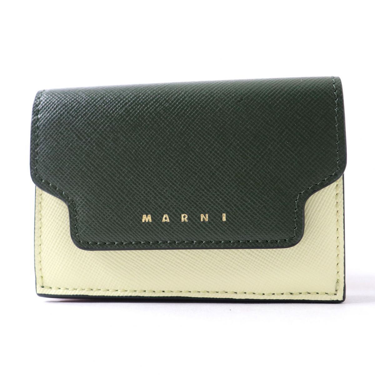 未使用品◇MARNI マルニ PFMOW02U23 ロゴ入り 3つ折り レザー