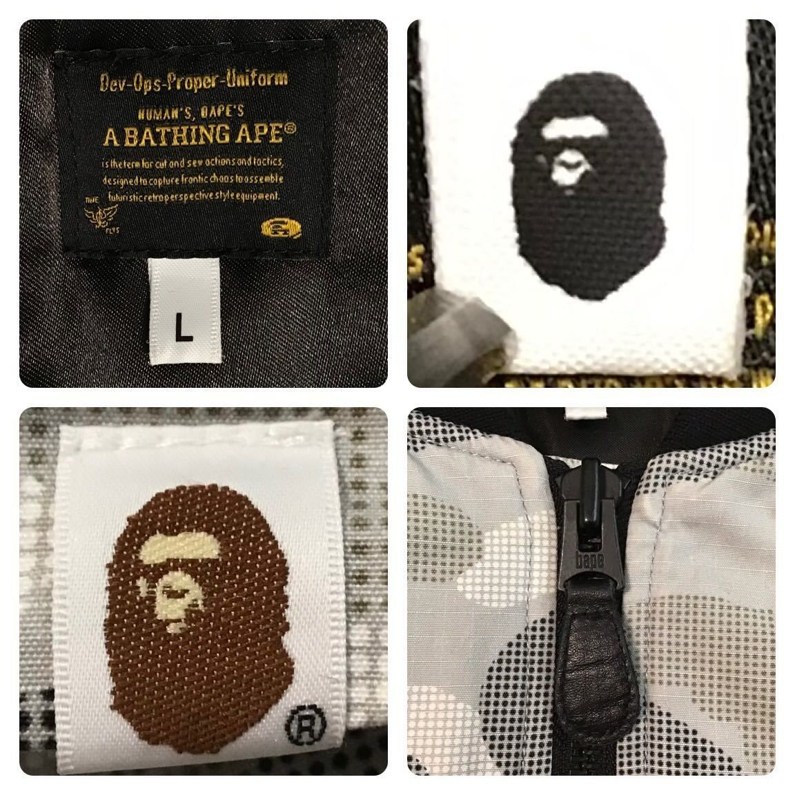 DOT CAMO MA-1 Bomber Jacket Lサイズ グレー a bathing ape DOT CAMO MA-1 Bomber Jacket Lサイズ グレー a bathing ape