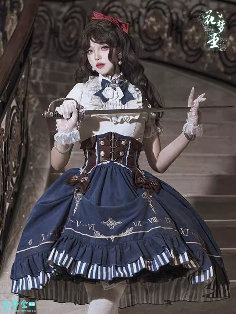 最短当日配送。 25年 コスプレドレスロリータセット 仮装 オリジナル 洋服 ロリータ ワンピース 撮影会 舞台 イベント 原野空間-248 早い者勝ち！