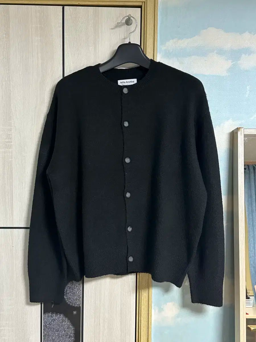 L マイロアーカイブ クロップド 移動 カーディガン 黒