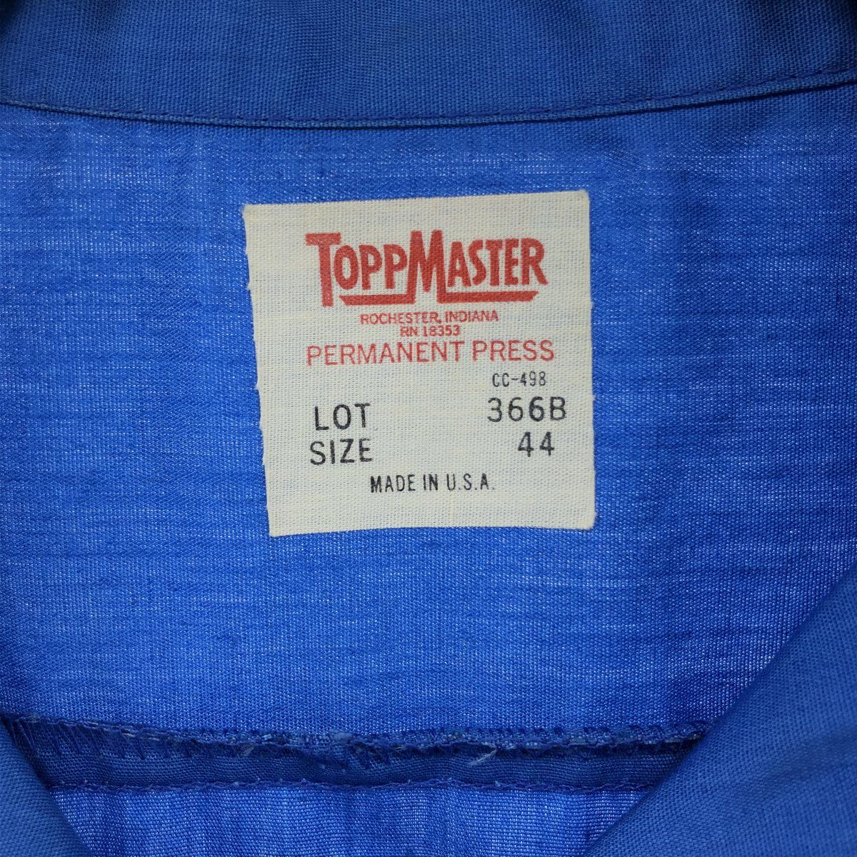 古着 60年代 トップマスター TOPPMASTER 七分袖 オープンカラーボックスシャツ ワークシャツ USA製 メンズL相当 ヴィンテージ /eaa558763 古着 60年代 トップマスター TOPPMASTER 七分袖 オープンカラー