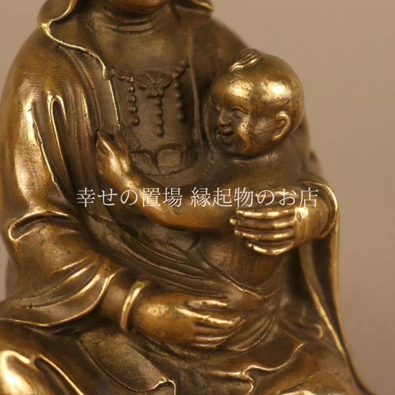 仏教美術 仏像 送子観音菩薩銅像 銅製品 工芸 品置物 仏教美術 仏像 送子観音菩薩銅像 銅製品 工芸 品置物 | 金属工芸