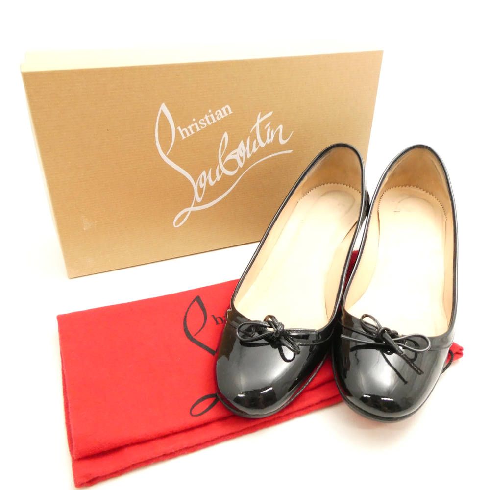 Christian Louboutin ルブタン マルシアヴァラ MARCIA BALLA パンプス 35 22cm相当 パテントレザー ローヒール シューズ 靴 レディース AY6751