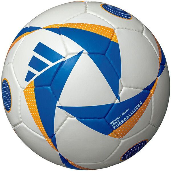 【新品未使用】アディダス サッカーボール 4号球 UEFA EURO2024 リーグ4号球 白色×青色 検定球 手縫い AF494WB フットボール