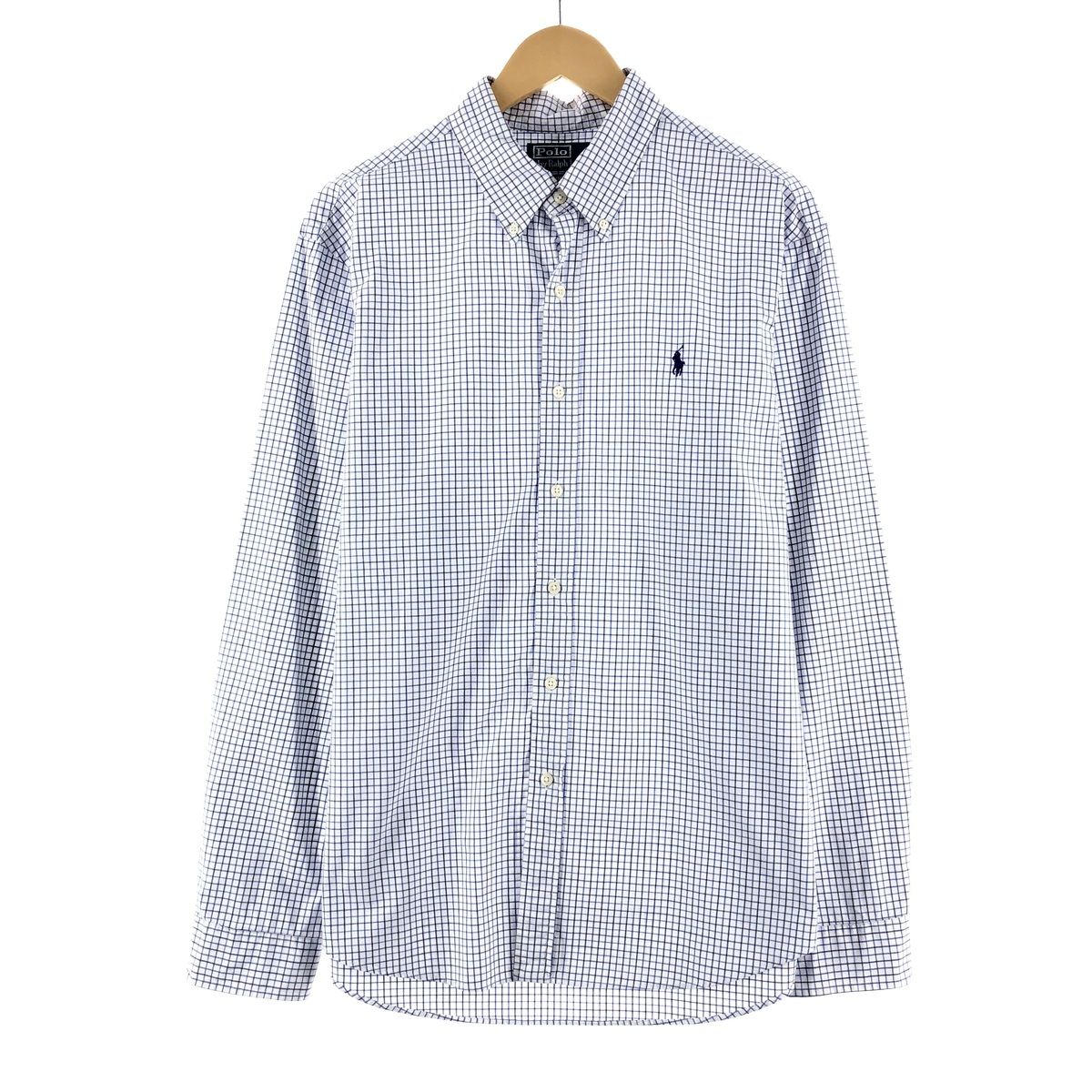 古着 ラルフローレン Ralph Lauren SLIM FIT スリムフィット 長袖 ボタンダウンチェックシャツ メンズL/eaa373779