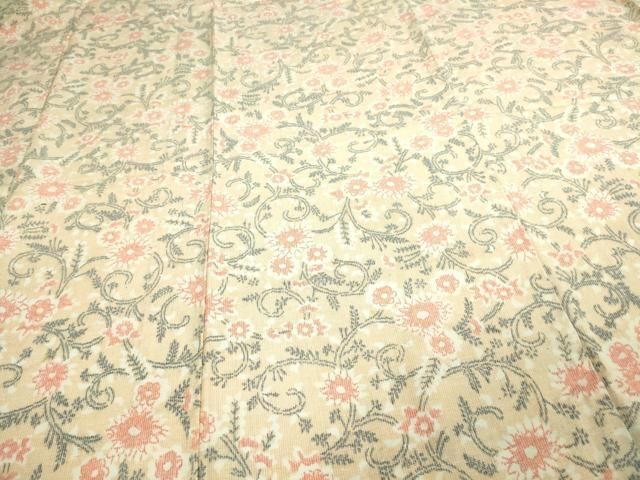 平和屋着物▽上質な紬 単衣 花唐草文 正絹 逸品 DAAV9606sf - メルカリ