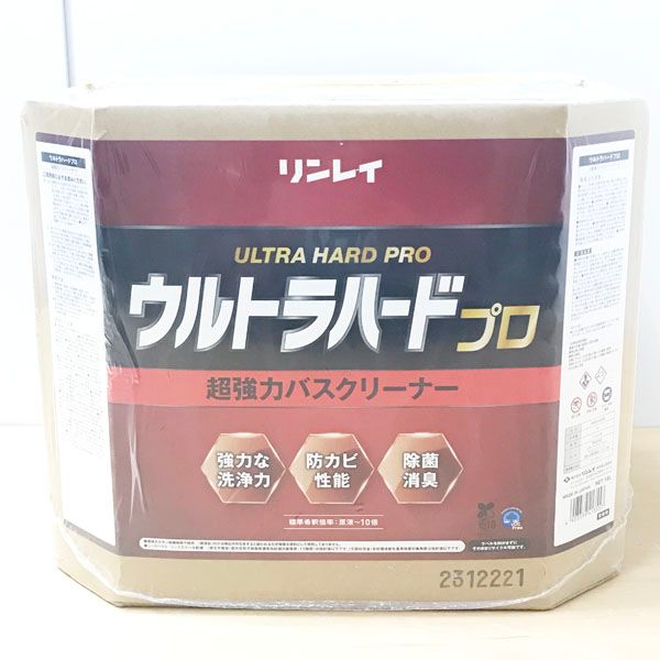 未開封 リンレイ ウルトラハードプロ超強力バスクリーナー 18L バス用洗剤 超強力 除菌 消臭 ウイルス除去 泡立ち 防カビ ●105322