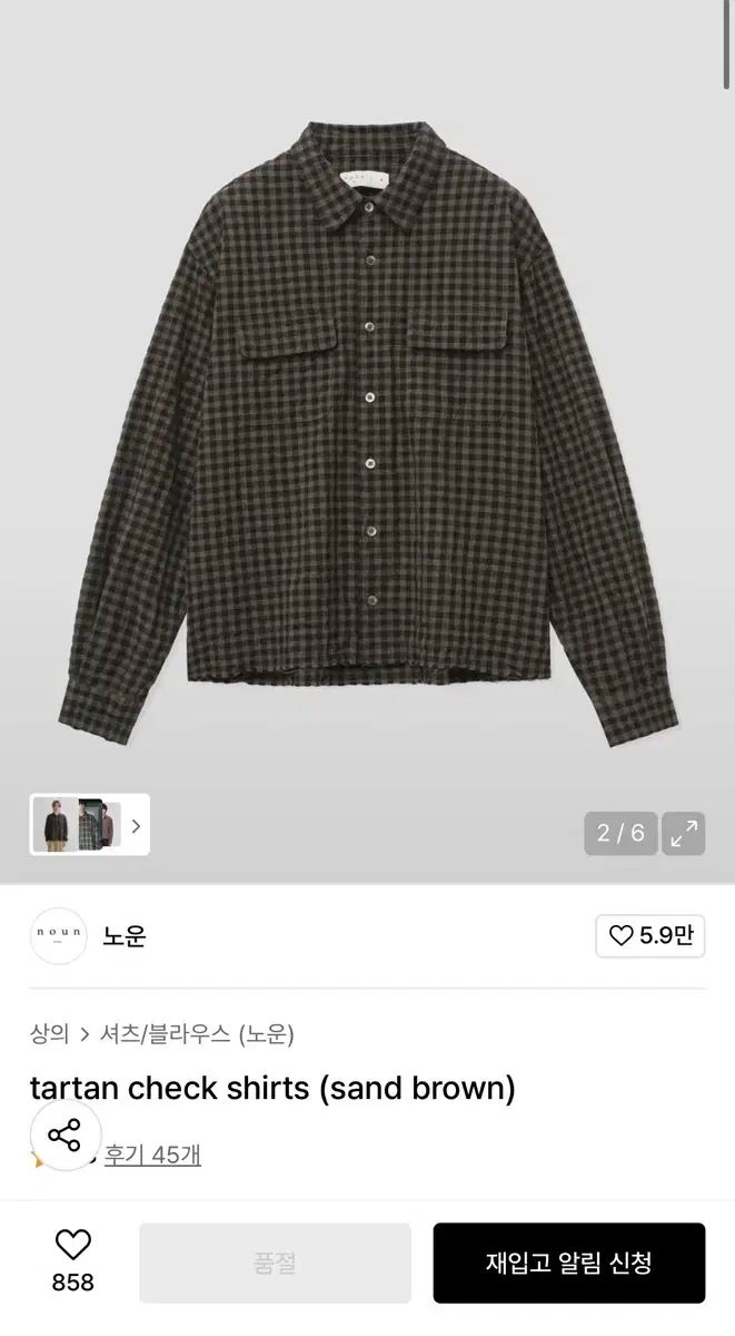 1 NOUN ナウン タータン チェック シャツ tartan check shirts
