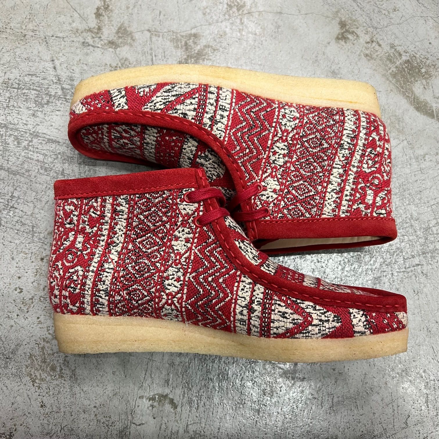 定価26400円 未使用品 Clarks Wallabee Boot RED FABRIC チャッカ 