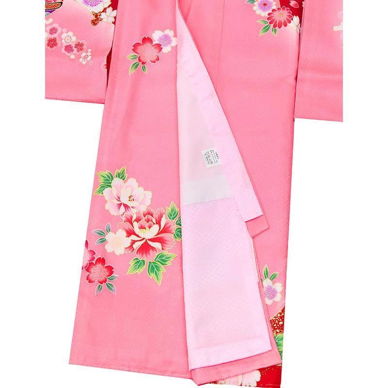 記念感謝祭☆正絹特撰京友禅伝統工芸染祝い花車まり文に四季花の豪華