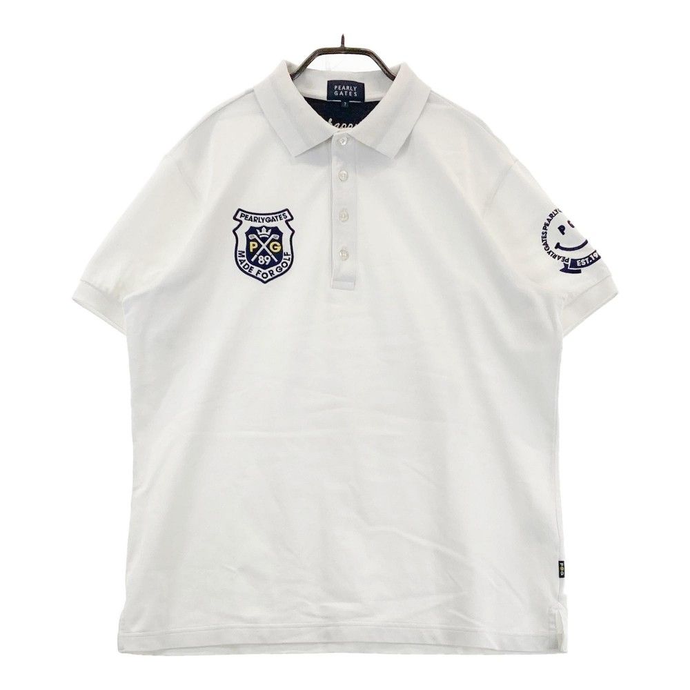 PEARLY GATES ホワイト ポロシャツ　サイズ0 パーリーゲイツ ポロシャツ TWICEコラボモデル ロゴ ホワイト
