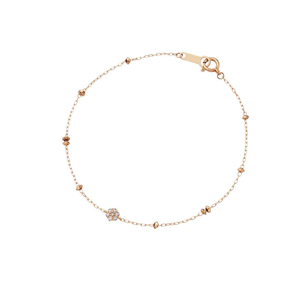 在庫処分 4℃ ヨンドシー ダイヤモンドK18ピンクゴールド PG ブレスレット 111741133102