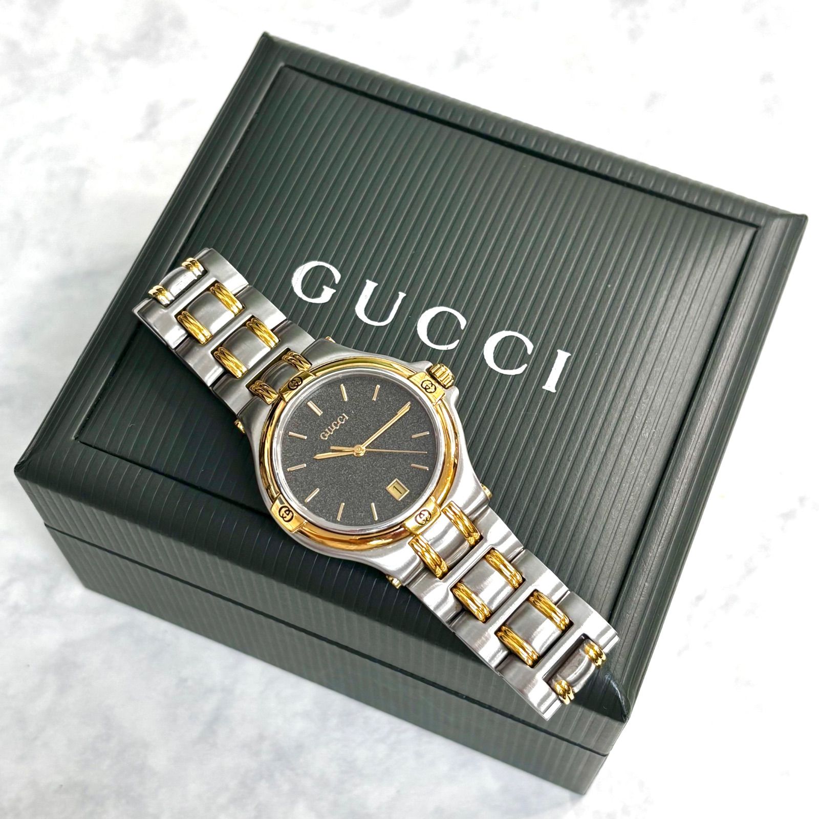 上美品⭐️GUCCI グッチ】 GPコンビモデル 9040M メンズクオーツ