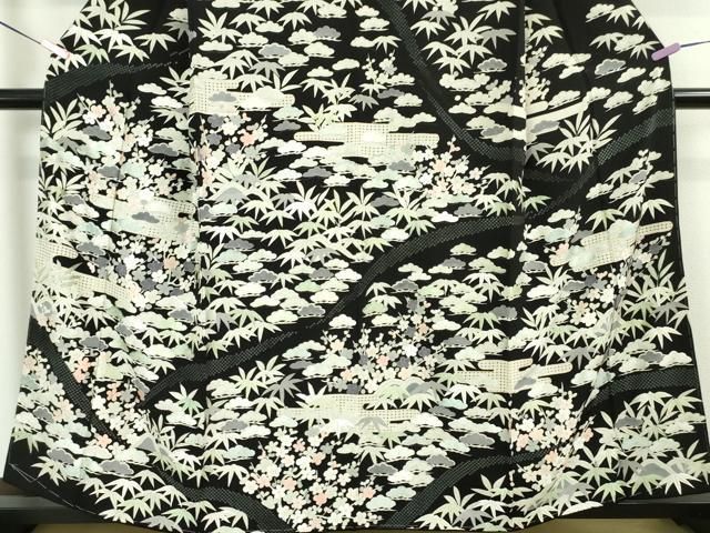平和屋本店□極上 中国三大刺繍 スワトウ刺繍 汕頭刺繍 訪問着 松竹梅