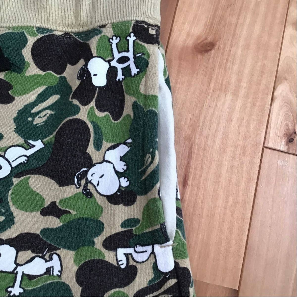 SNOOPY × BAPE ABC camo スウェット ハーフパンツ Sサイズ a bathing ape BAPE ショーツ shorts  スヌーピー エイプ ベイプ 迷彩 - メルカリ